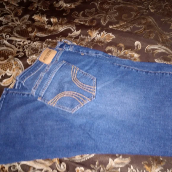 Vintage Y2K Hollister women's stretch jeans pants flare distressed 32 × 31 15 - Picture 1 of 5